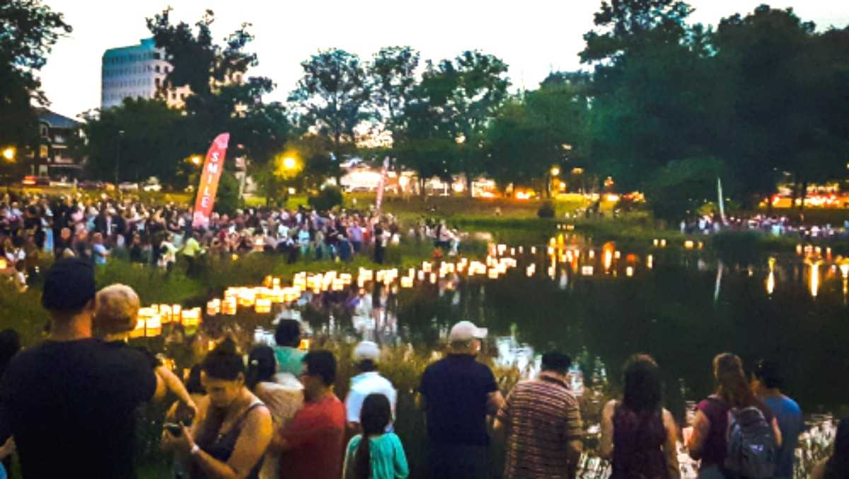 Water Lantern Festival Brings Hundreds to Worcester's Elm Park