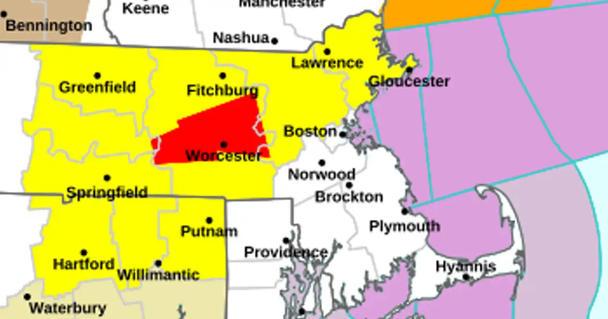 Tornado Warnings in and Around Worcester.